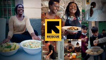 Collage of people smiling, eating, and holding their culinary creations.